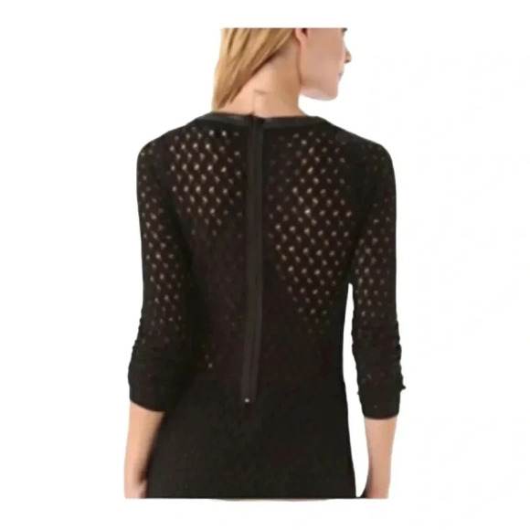 DVF Diane Von‎ Furstenberg Knit Cashmere  Blend Black Mini Dress - Picture 6 of 7